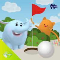 Een winderige midgetgolf
